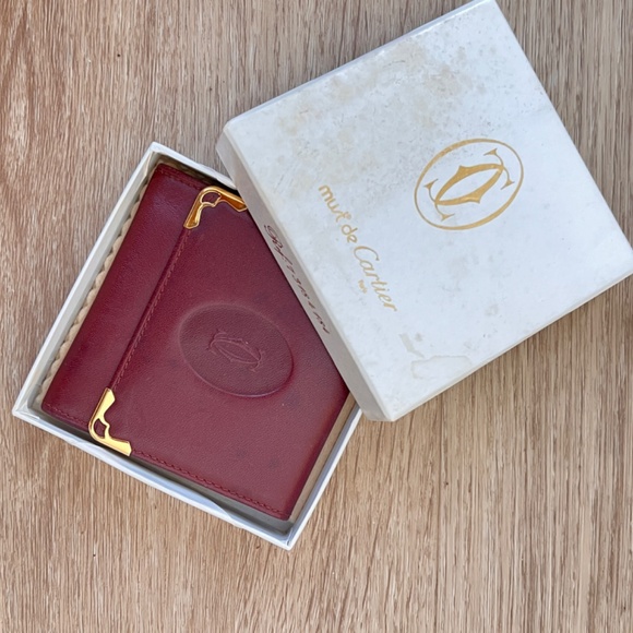 Original RARE Classic Vintage Cartier Coin Purse with Certificate and Box - Picture 2 of 5